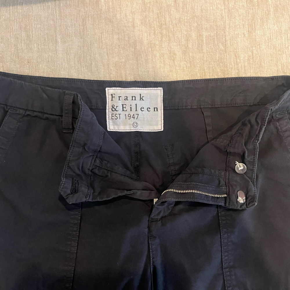 Navy Frank & Eileen Italian Peached Twill